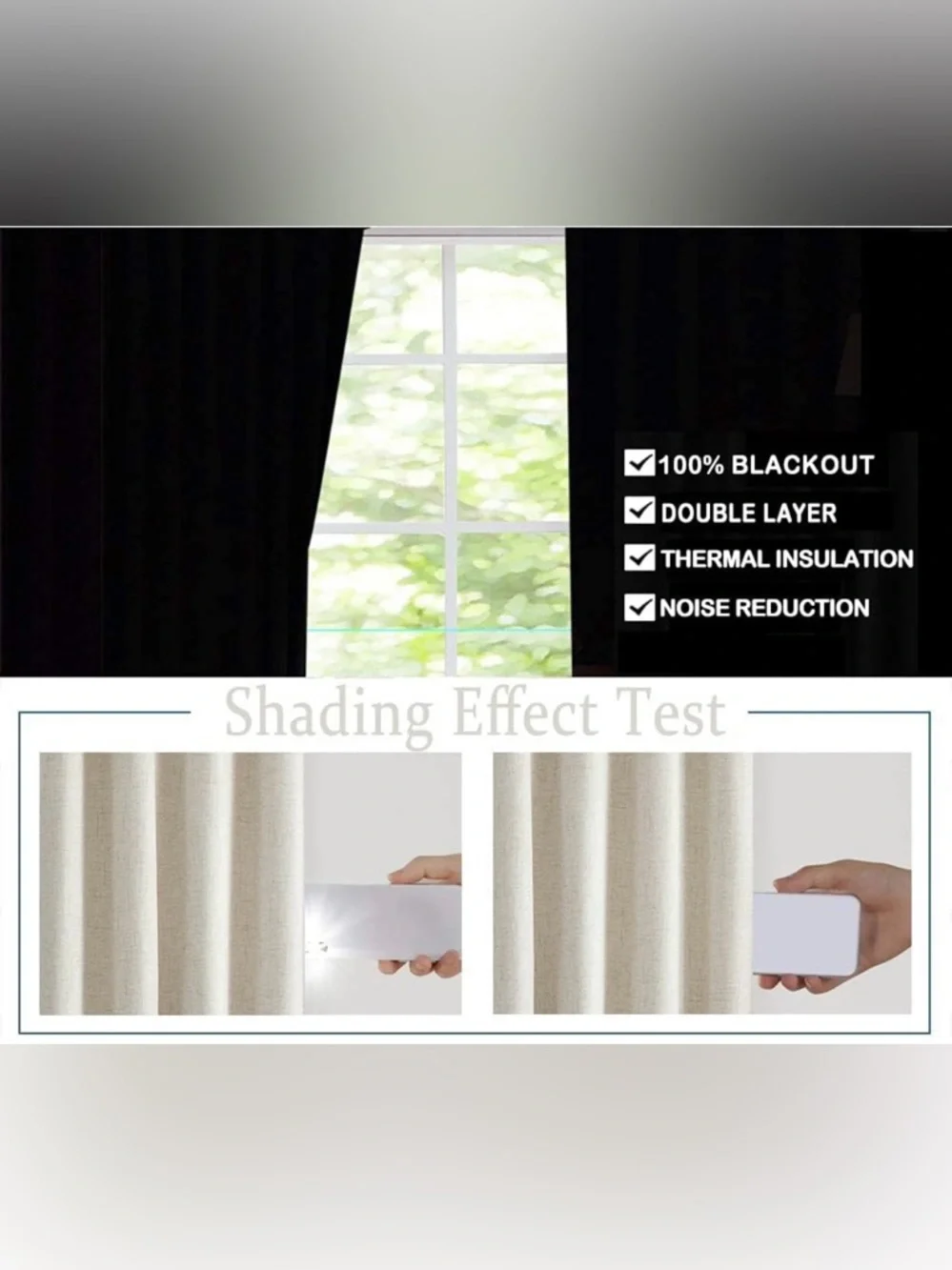 Blackout Grommet Drapes / Curtains - Light Beige